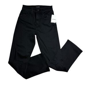 Mother Denim Womens High Waisted Rider Ankle Jeans Size 24 Black Distressed